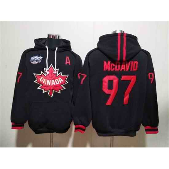 Men Team Canada 97 Connor McDavid Black Ageless Must Have Lace Up Pullover Hoodie